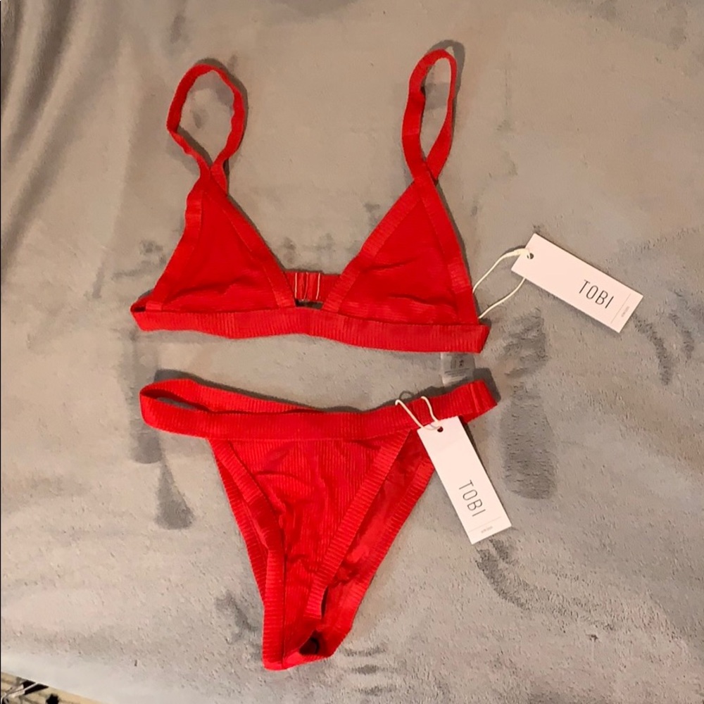 Ribbed bikini set